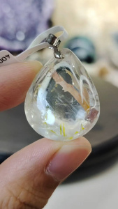 Natural Brazil High Grade Bicolour Hematoid Crystal Pendant BCH01 #supercrystal #HematoidQuartz