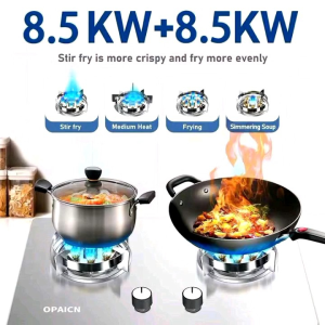 Stainless Steel Built-in Tabletop 9 Lotus Flame Burner Gas Stove Fierce Flame Cooker Dapur Gas Stove with Flame Failure Protection