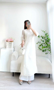 Áo dài cách tân tapta lụa đẹp 4 tà đính kết đẹp hàng thiết kế giá xưởng bản lẻ rẻ như sỉ