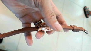 Jam Tangan Wanita Rene Blind 201 Strap Karet Free Batrai Cadangan