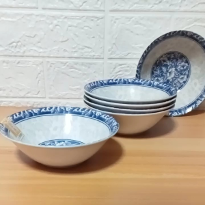 SET FOR 6 PIECES CERAMIC ORIENTAL BLUES BOWL SIZE 6 INCHES / 1 PAX