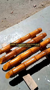 Gagang Pintu Kayu Jati Motif Bambu Runcing