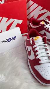 39 พร้อมส่ง ของแท้ Nike Dunk Low (White/Red) Gym Red