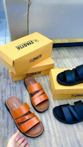 Sandal pria kulit sapi garut model sol flat