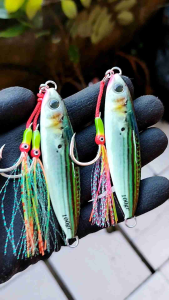Umpan metal jig cold sniper Kembung hijau 40 60 80 100 gr full GID plus assist hook GID