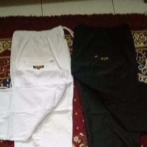 Celana sirwal / pangsi komprang dewasa 2 in 1 pria hitam putih