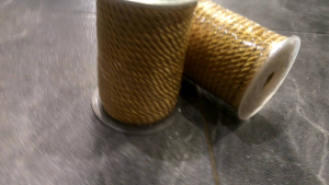 เชือกเกรียวสีทอง 5 มม. | เชือกดิ้นทอง เชือกไนล่อนบิดเกรียว สำหรับตกแต่ง ห่อของขวัญ