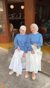 Sora Blouse Bahan Cotton Combad  - Atasan Wanita Murah Lengan Puffy