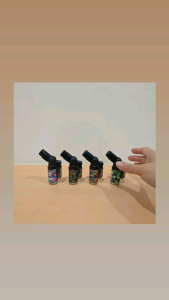 Volcanic Camouflage Adjustable Mini Jet Flame Windproof Lighter (random)