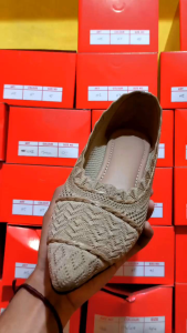 sepatu wanita pentopel rajut hak 2cm 37-45 big size