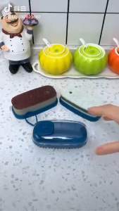 2 IN 1 DISPENSER LAUNDRY BRUSH berus serbaguna boleh letak sabun berus kasut kain lantai jubin tandas dinding singki cleaning brush