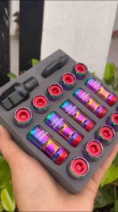 Formula Volk Racing น็อตล้อ เกลียว 1.5 แถม 2 ชิ้น สีพลัง มีราคาถูกต้อง สำหรับน็อตโวก น็อตล้อเหล็ก น็อตล้อรถยนต์ สินค้าคุณภาพ