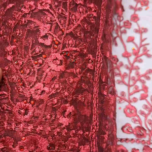 bahan kain kebaya wanita tulle ednic elishaab payet srowski terbaru/ tille ednic full daimen bordir mewah