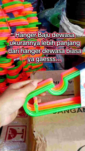 [DAPAT 6 BIJI] Hanger baju dewasa / gantungan jemuran / hanger laundry / hanger londre / gantungan baju / hanger plastik / kastok / gastok / baju dewasa / silver