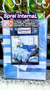 INTERNAL - Sprei King Size T25 Full Katun 100% Ukuran 180 X 200 X 25 cm tinggi 25cm Banyak Motif Terlaris Terbaru pilihan
