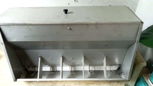 Elite 3 holes Stainless Automatic feeder for Piglets with lid (self assemble)