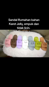 Sandal Slop Bear Timbul - Sandal Rumah Wanita - Sandal Slop Cewek Jelly Import