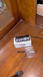 Lampu tembak LED 3 mata model EO3 lampu tembak 3 mata3 LED DC 12 volt universal offroad motor mobil