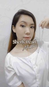 Sherly Pearl Metalic Chain Necklace Kalung Rantai Untai Mutiara
