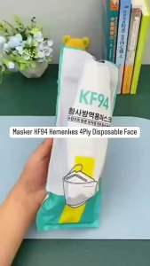 Masker KF94 5 ply Warna Hitam 1 Pack isi 10 pcs Mask Korea