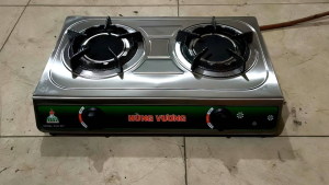 bếp biogas đôi hồng ngoại cao cấp Hùng Vương