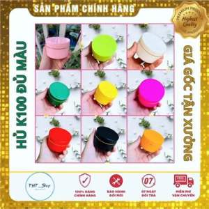 Combo 10 hủ đựng kem K100_có nắp lót chống tràn_đủ màu