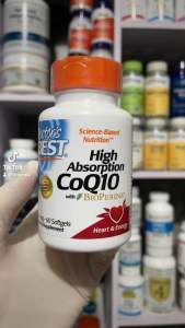 [MỸ] High Absorption CoQ10 with BioPerine 100mg 60 veggie caps Doctors Best Science-Based Nutrition™ Naturally Fermented Proven Potency Dietary Supplement Heart & Energy Gluten-Free chống oxy hóa bổ sung cho cơ thể