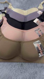 เสื้อในสตรี2ตะขอไร้โครง ฟองน้ำกลาง ฟองน้ำไม่หนา คัพBคัพCใส่