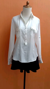 atasan kemeja wanita putih THE EXECUTIVE cewek M L lengan panjang blouse kerja kuliah MEWAH