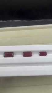 Natural Siam Ruby sapphire 2.8/2.7/1.6carats genuine gemstones daily auspicious gemstones octagon shape