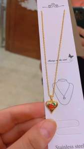 Kalung Liontin Love Stoberi Titan Anak/Remaja 40cm