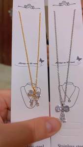 Kalung Liontin Pita Permata Titan Wanita