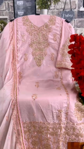 [PRE-ORDER] Ready Made Lawn Cotton With Heavy Embroidery Suit *Size S-5XL* ( Delivery 15 days )