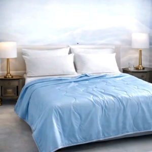 Cooling ice silk blanket