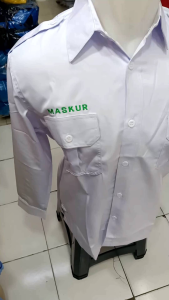 kemeja Kemenhut/kementerian kehutanan RI kemeja putih lengan panjang bahan Texas