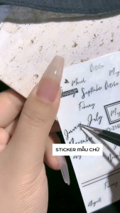 Sticker dán móng tay MẪU CHỮ và hình hoạt tiết mặt vẽ