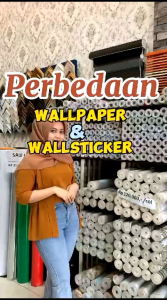 Wallsticker wallpaper dinding stiker dinding motif Bata putih