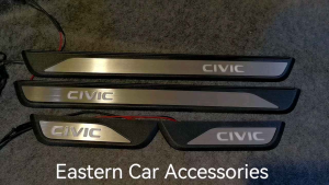 Honda Civic FE 2022-2024 Blue LED Door Side Step Civic fe Car Door Step Car Accessories