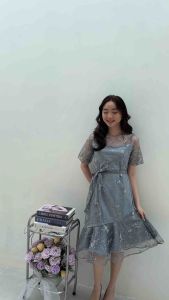 F165 Dress Kondangan Duyung Pesta Bridesmaid Korean Look