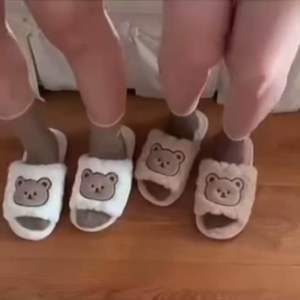 Korean Cartoon Bear Home Non-Slip Fur Slippers