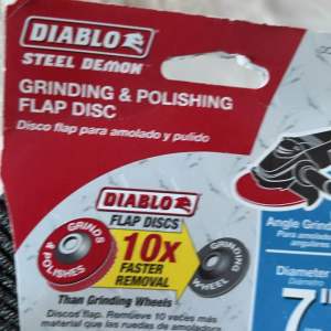 Diablo 7 in. 40-Grit Steel Demon Grinding and Polishing Flap Disc with 5/8 in.-11 Hub and Type 29 Conical Design