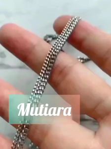 kalung rantai titanium anti karat stainless steel