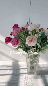 Hoa mẫu đơn thân lông hoa Mẫu Đơn giả hoa giả decor hoa giả trang trí