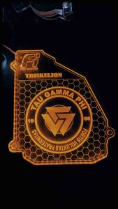 Nmax / Aerox Tau gamma phi radiator acrylic cover with led lights 12volts