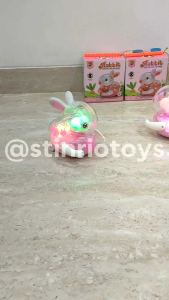 Mainan Anak Happy Kelinci Transparan Lampu Musik