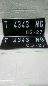 Plat Nomor Motor Standar Sepasang