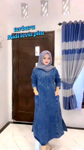 MIDI DRES rawis jeans permata