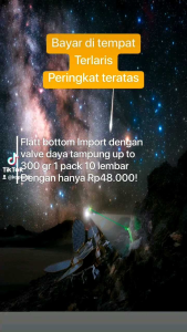 Kemasan Flatt bottom 250 gram 1 pack isi 10 lembar