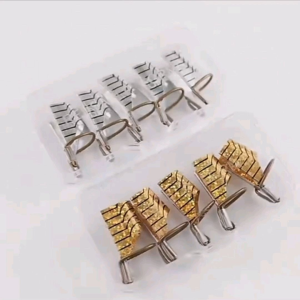 5pcs Nail Art C Curved Shape Extension Guide Tips French Foil Acrylic Polish Gel UV Design Form Reusable Metal 美甲金属铝托