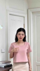 Pixie Skirt (Square Top) เสื้อคอเหลี่ยม เสื้อแขนสั้น เสื้อทำงาน